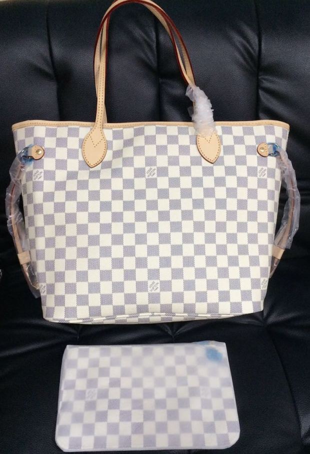 Louis Vuitton Neverfull Replica – Damier Azur – Authentic & Replica Bags/Handbags Reviews by ...